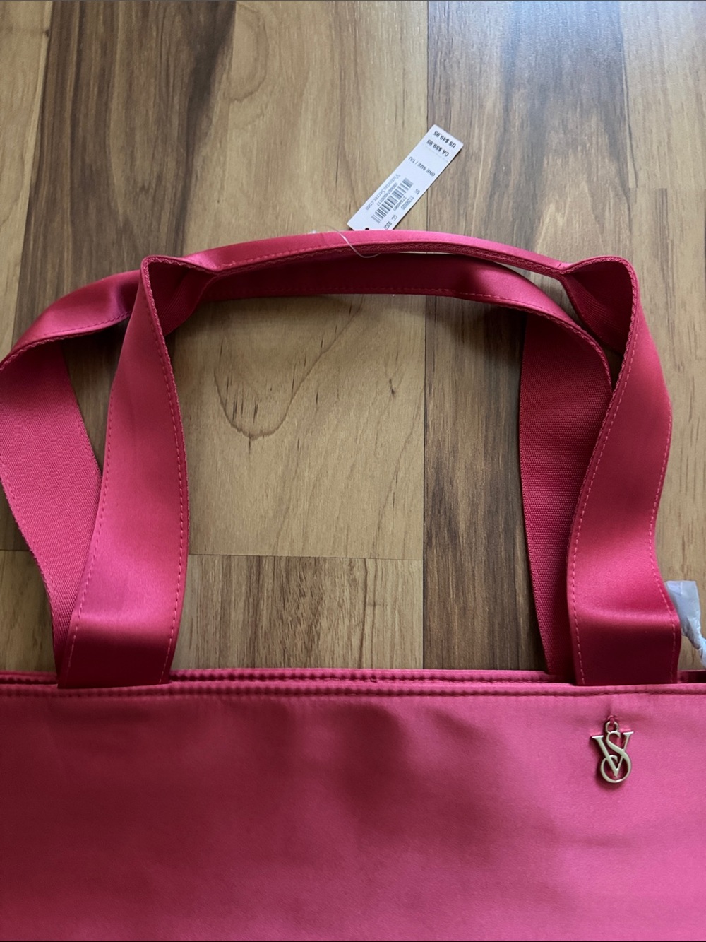 Victoria's Secret Satin Hot Pink Logo Tote - Picture 3 of 5